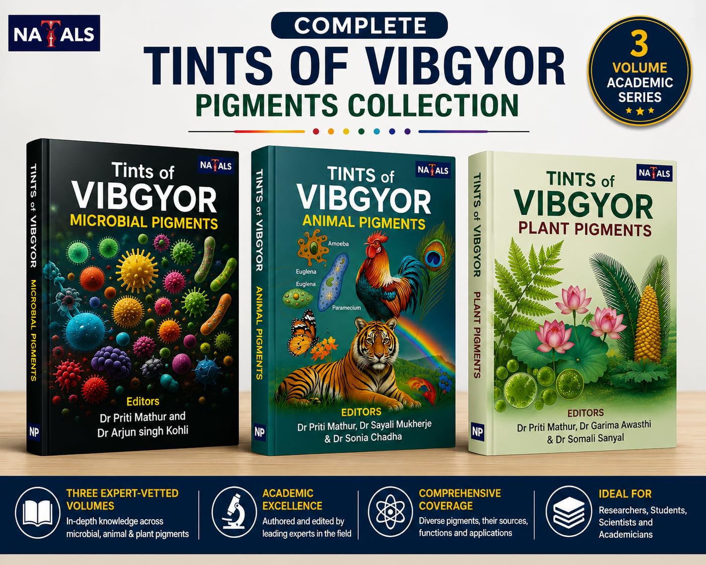 Tints of VIBGYOR Series: Microbial Pigments, Animal Pigments & Plant Pigments
