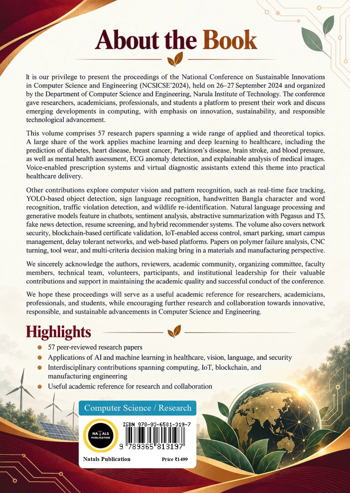 National Conference on Sustainable Innovations in Computer Science and Engineering (NCSICSE’2024), Volume 2