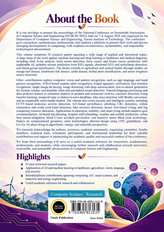 National Conference on Sustainable Innovations in Computer Science and Engineering (NCSICSE’2025), Volume 3