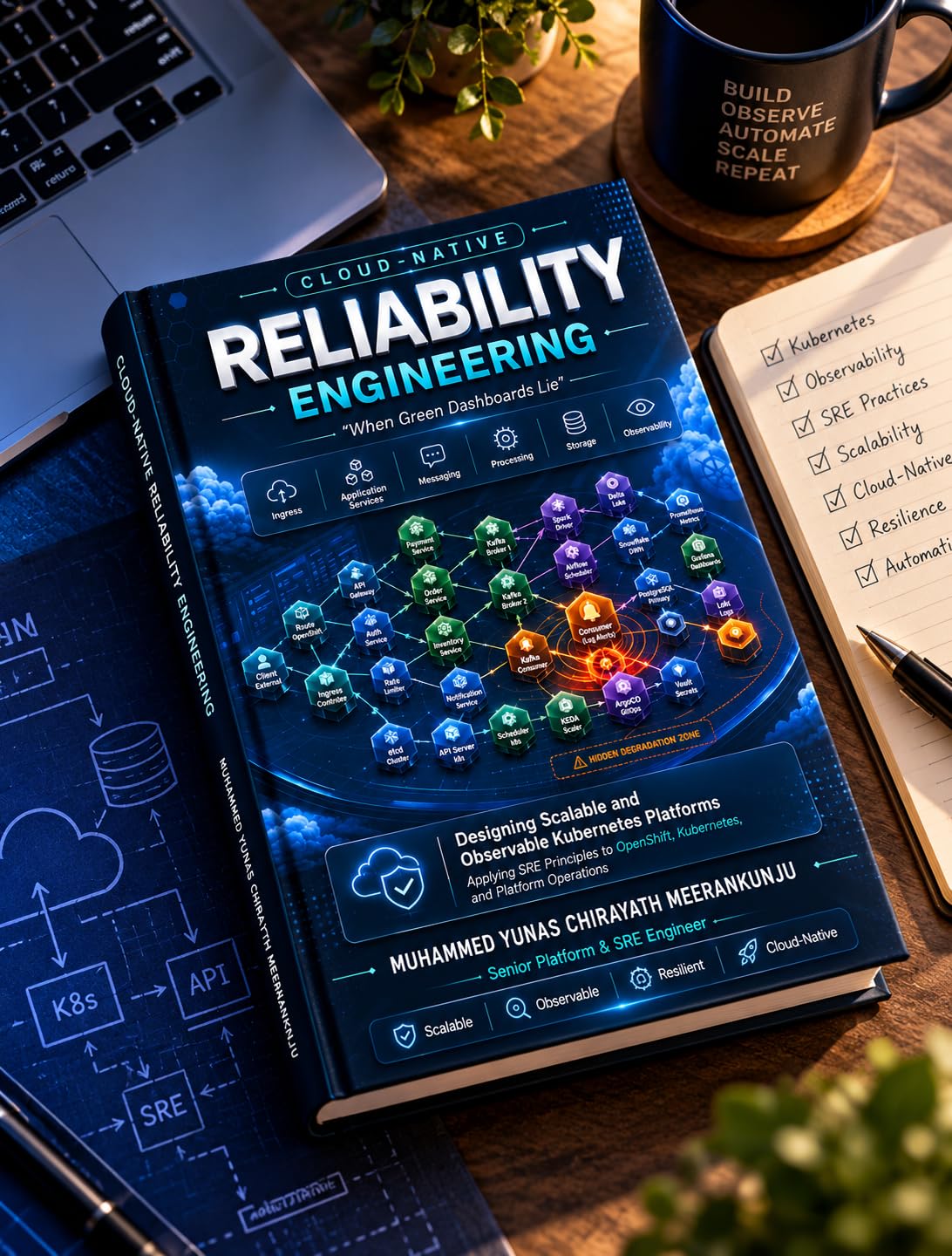 Cloud-Native Reliability Engineering: Designing Scalable and Observable Kubernetes Platforms - Applying SRE Principles to OpenShift, Kubernetes, Observability, and Platform Operations (Colorful)